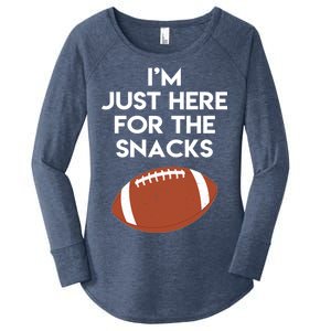 I'm Just Here for the Snacks Football Women's Perfect Tri Tunic Long Sleeve Shirt