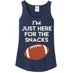 I'm Just Here for the Snacks Football Ladies Essential Tank