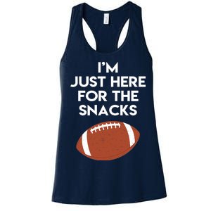 I'm Just Here for the Snacks Football Women's Racerback Tank