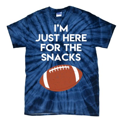 I'm Just Here for the Snacks Football Tie-Dye T-Shirt