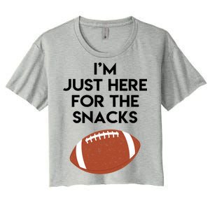 I'm Just Here for the Snacks Football Women's Crop Top Tee