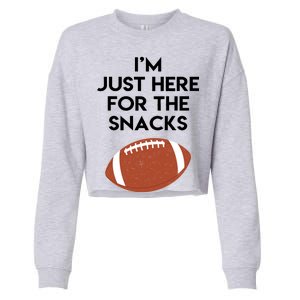 I'm Just Here for the Snacks Football Cropped Pullover Crew