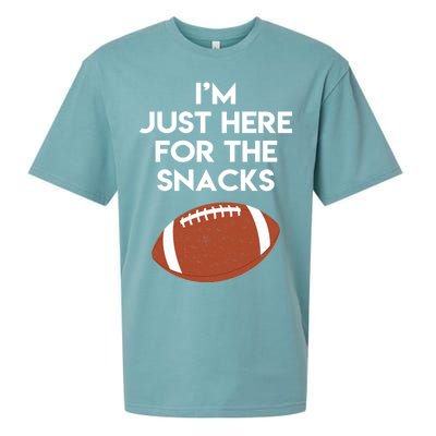 I'm Just Here for the Snacks Football Sueded Cloud Jersey T-Shirt