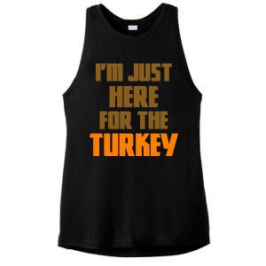 I'm Just Here For The Turkey Ladies PosiCharge Tri-Blend Wicking Tank