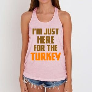 I'm Just Here For The Turkey Women's Knotted Racerback Tank