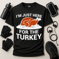 I'm Just Here For The Turkey Thanksgiving Cooling Performance Crew T-Shirt