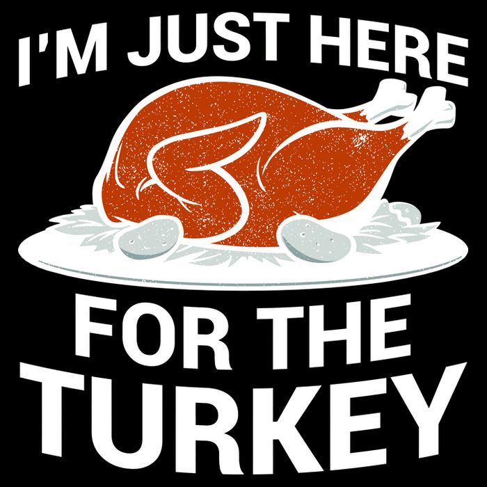 I'm Just Here For The Turkey Thanksgiving Cooling Performance Crew T-Shirt