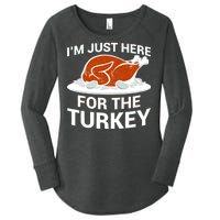 I'm Just Here For The Turkey Thanksgiving Women's Perfect Tri Tunic Long Sleeve Shirt