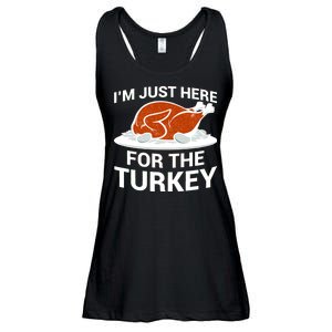 I'm Just Here For The Turkey Thanksgiving Ladies Essential Flowy Tank