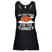 I'm Just Here For The Turkey Thanksgiving Ladies Essential Flowy Tank