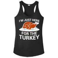 I'm Just Here For The Turkey Thanksgiving Ladies PosiCharge Competitor Racerback Tank