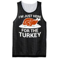 I'm Just Here For The Turkey Thanksgiving Mesh Reversible Basketball Jersey Tank