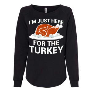 I'm Just Here For The Turkey Thanksgiving Womens California Wash Sweatshirt