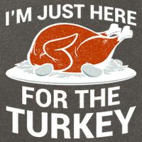 I'm Just Here For The Turkey Thanksgiving Cotton Canvas Backpack