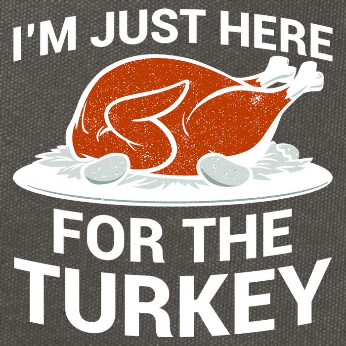 I'm Just Here For The Turkey Thanksgiving Cotton Canvas Backpack
