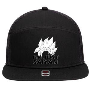 I'm Just Saiyan 7 Panel Mesh Trucker Snapback Hat