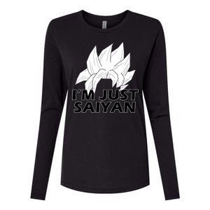 I'm Just Saiyan Womens Cotton Relaxed Long Sleeve T-Shirt