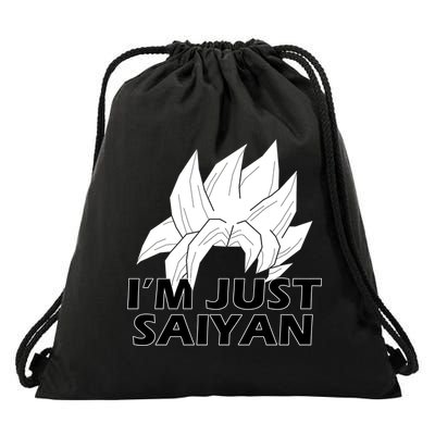 I'm Just Saiyan Drawstring Bag