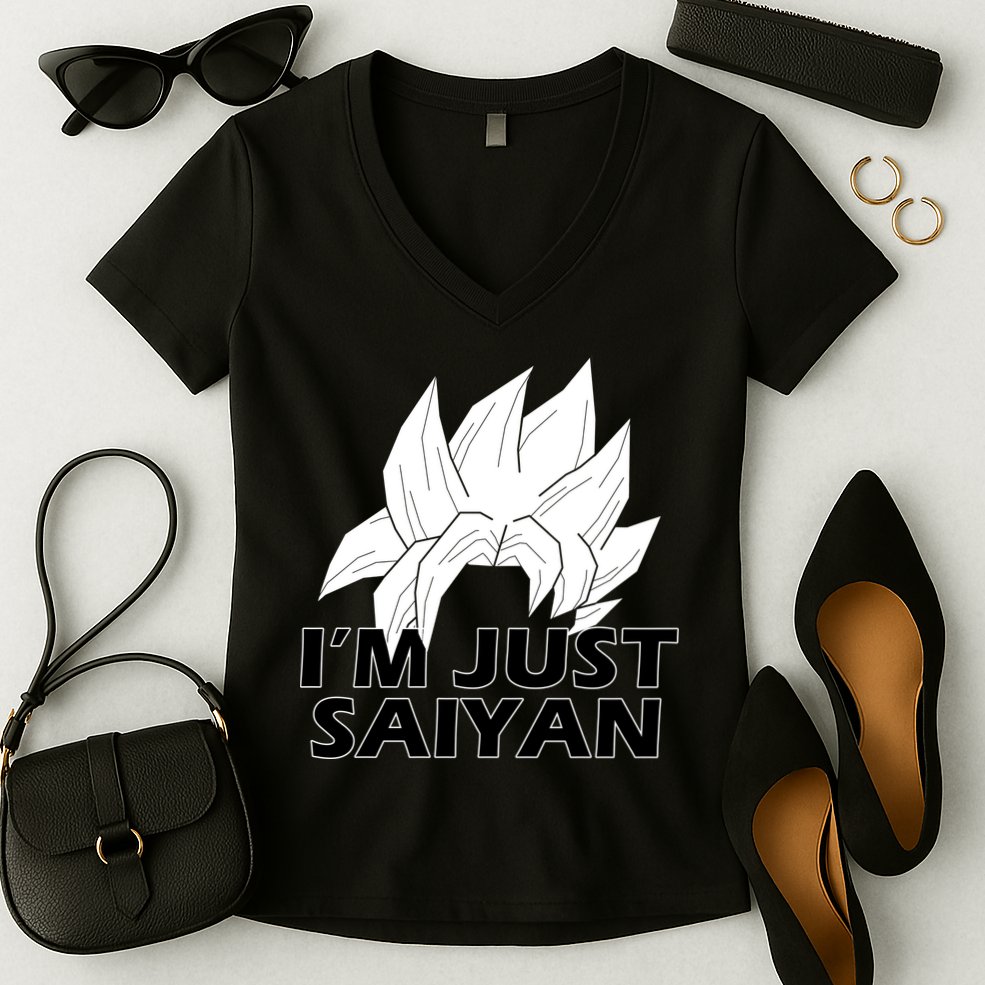 I'm Just Saiyan Women's V-Neck T-Shirt