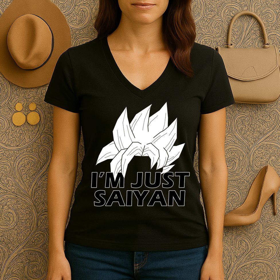 I'm Just Saiyan Women's V-Neck T-Shirt