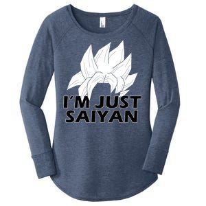 I'm Just Saiyan Women's Perfect Tri Tunic Long Sleeve Shirt