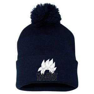 I'm Just Saiyan Pom Pom 12in Knit Beanie