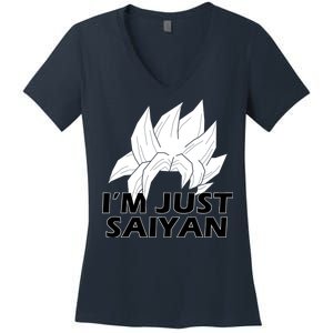 I'm Just Saiyan Women's V-Neck T-Shirt