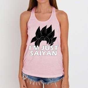 I'm Just Saiyan Women's Knotted Racerback Tank