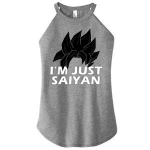 I'm Just Saiyan Women's Perfect Tri Rocker Tank