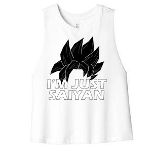 I'm Just Saiyan Women's Racerback Cropped Tank