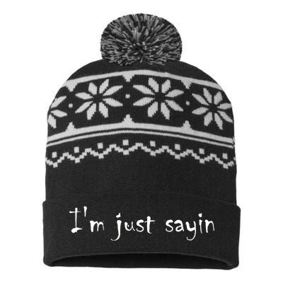 I'm Just Sayin' USA-Made Snowflake Beanie