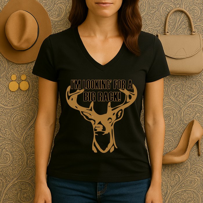 I'm Looking For A Big Rack Women's V-Neck T-Shirt