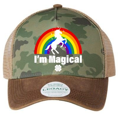 I'm Magical Clover Unicorn Legacy Tie Dye Trucker Hat