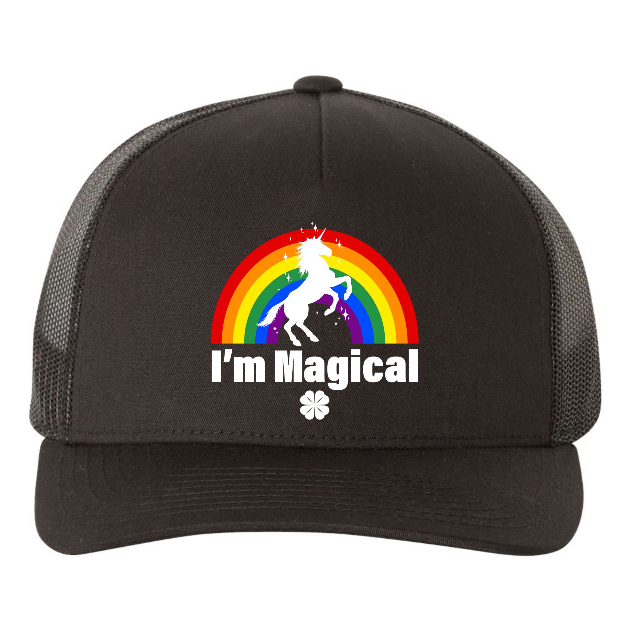 I'm Magical Clover Unicorn Yupoong Adult 5-Panel Trucker Hat