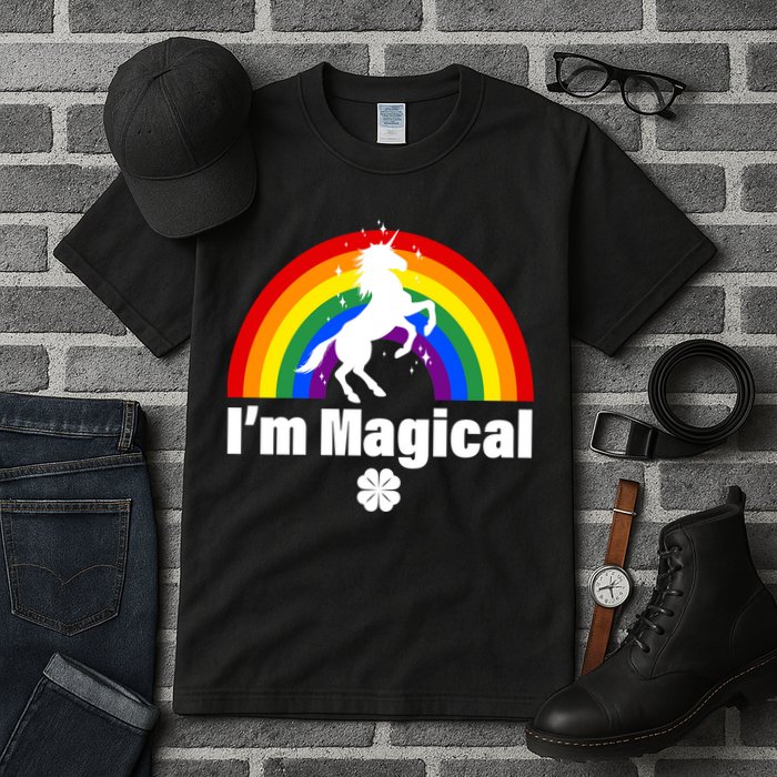 I'm Magical Clover Unicorn Tall T-Shirt