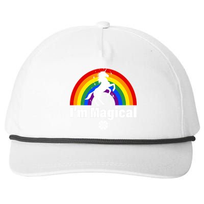 I'm Magical Clover Unicorn Snapback Five-Panel Rope Hat