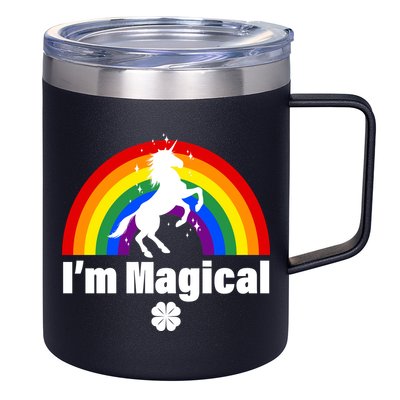 I'm Magical Clover Unicorn 12oz Stainless Steel Coffee Mug