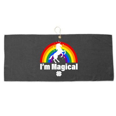 I'm Magical Clover Unicorn Large Microfiber Waffle Golf Towel