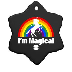 I'm Magical Clover Unicorn Ceramic Star Ornament