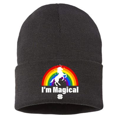 I'm Magical Clover Unicorn Sustainable Knit Beanie