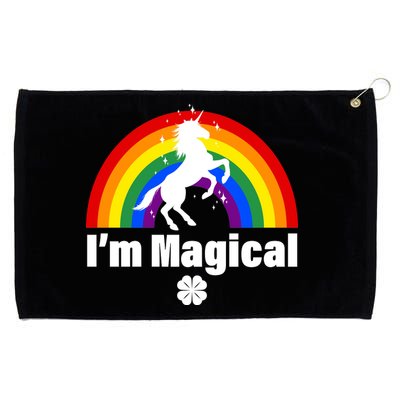 I'm Magical Clover Unicorn Grommeted Golf Towel