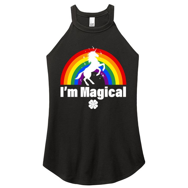 I'm Magical Clover Unicorn Women's Perfect Tri Rocker Tank