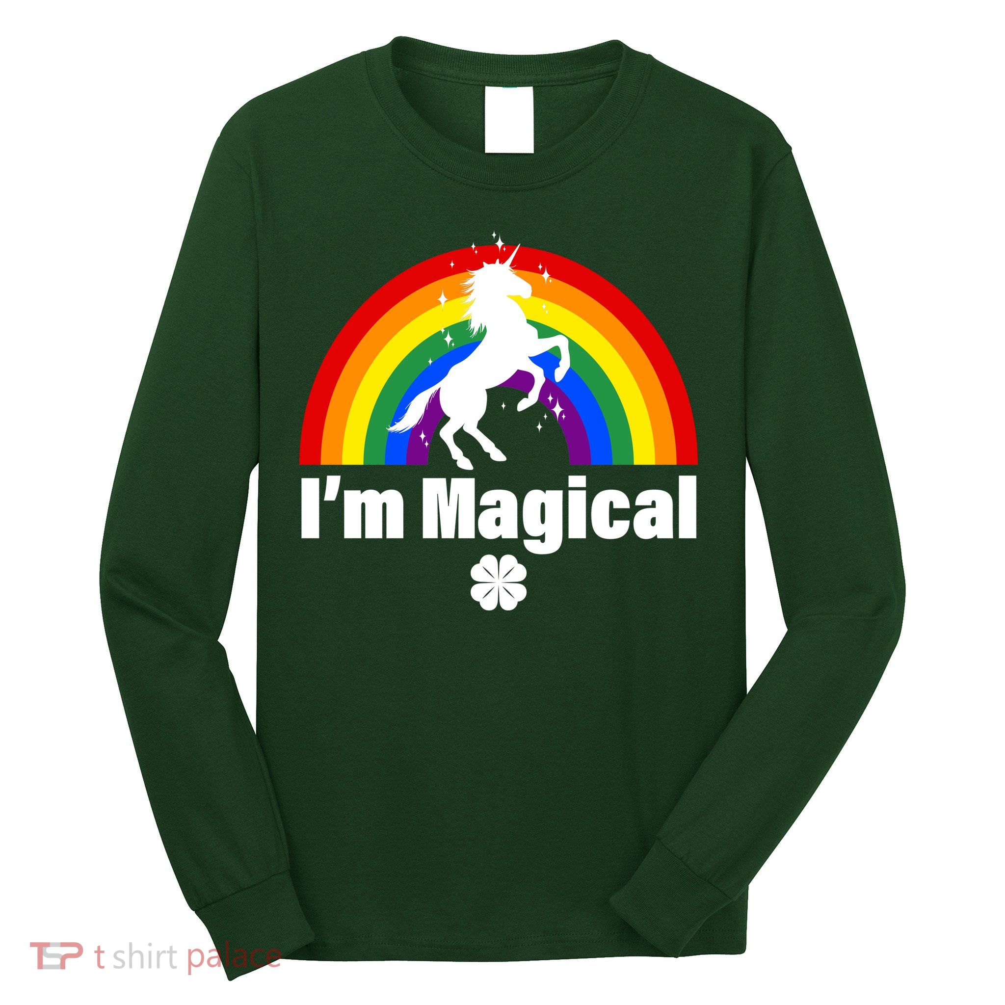 I'm Magical Clover Unicorn Long Sleeve Shirt