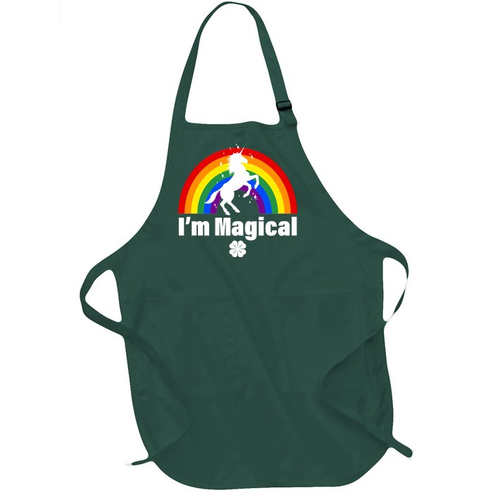 I'm Magical Clover Unicorn Full-Length Apron With Pockets