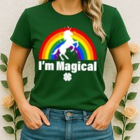 I'm Magical Clover Unicorn Womens T-Shirt