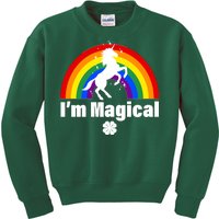 I'm Magical Clover Unicorn Kids Sweatshirt