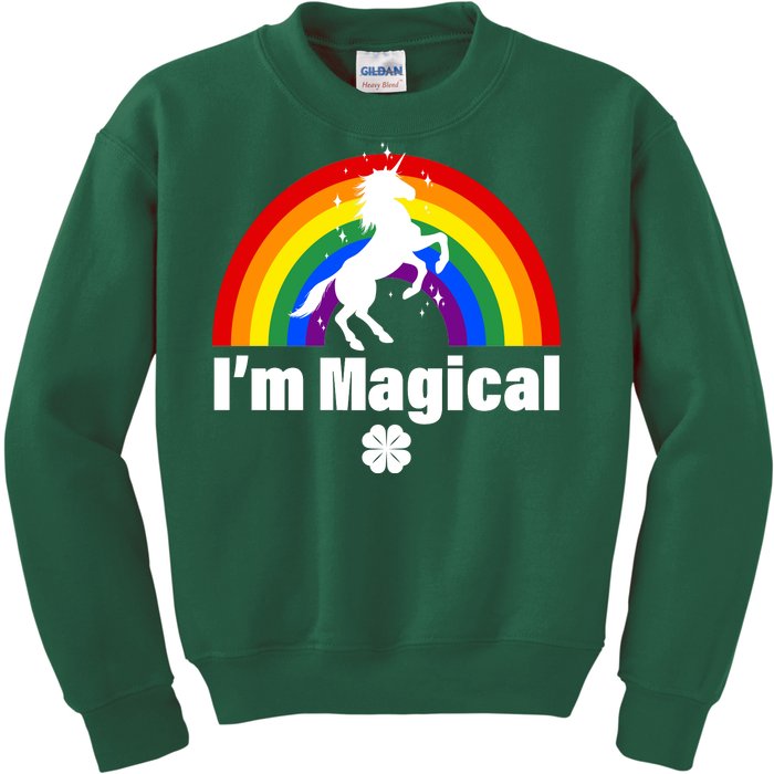 I'm Magical Clover Unicorn Kids Sweatshirt