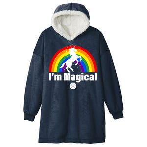 I'm Magical Clover Unicorn Hooded Wearable Blanket