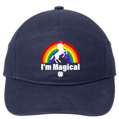 I'm Magical Clover Unicorn 7-Panel Snapback Hat