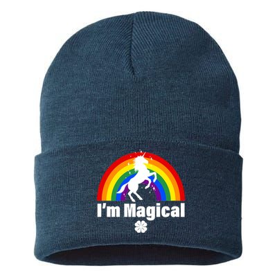 I'm Magical Clover Unicorn Sustainable Knit Beanie